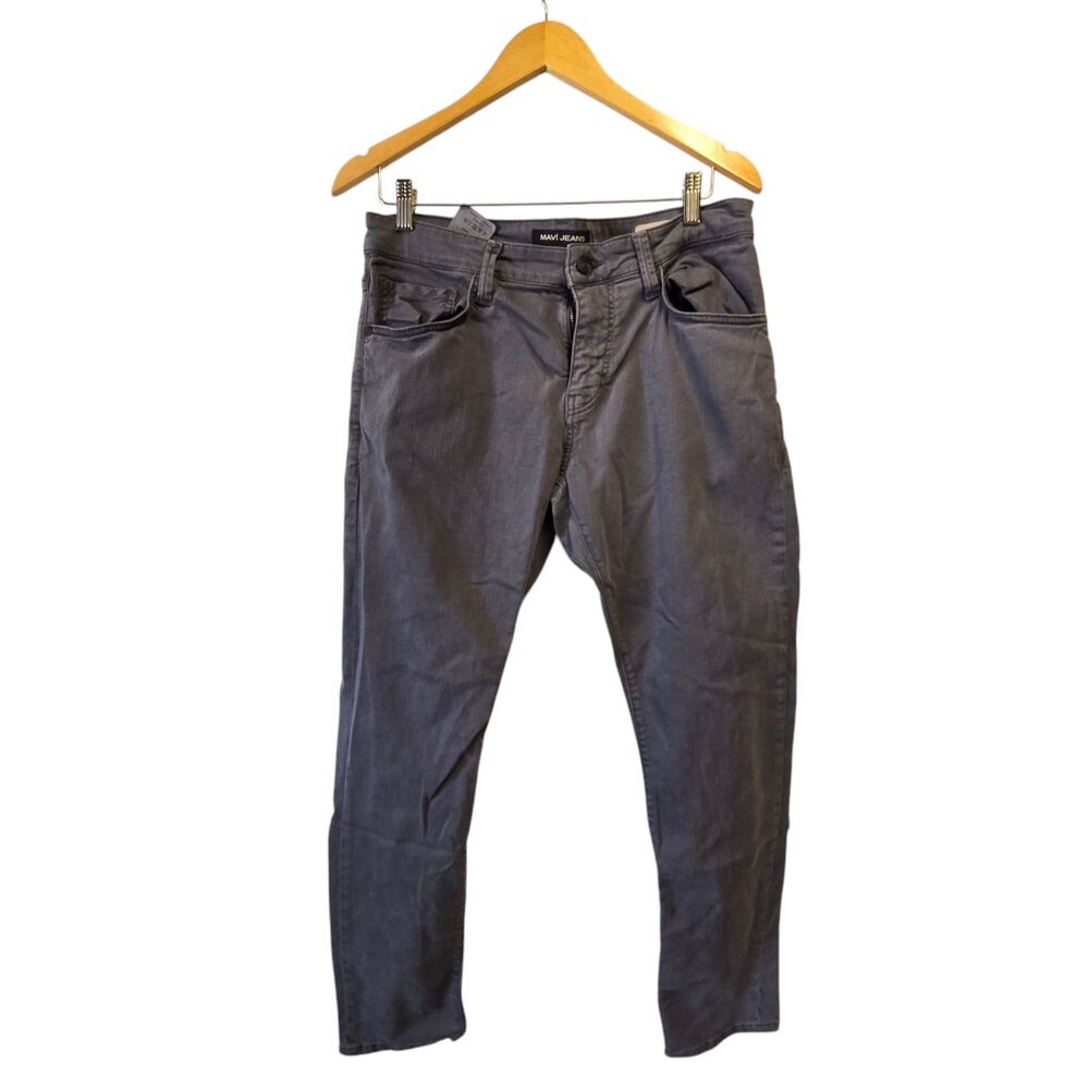MAVI  James‎ Jeans 33/30 Gray Cotton Stretch Skinny Tapered Leg
